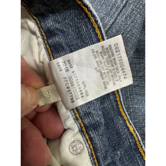 Levis 557 VTG Y2K Relaxed Boot Cut Jeans W40 L32* Raw Hem Cowboy Western Cut Blu - Picture 11 of 13